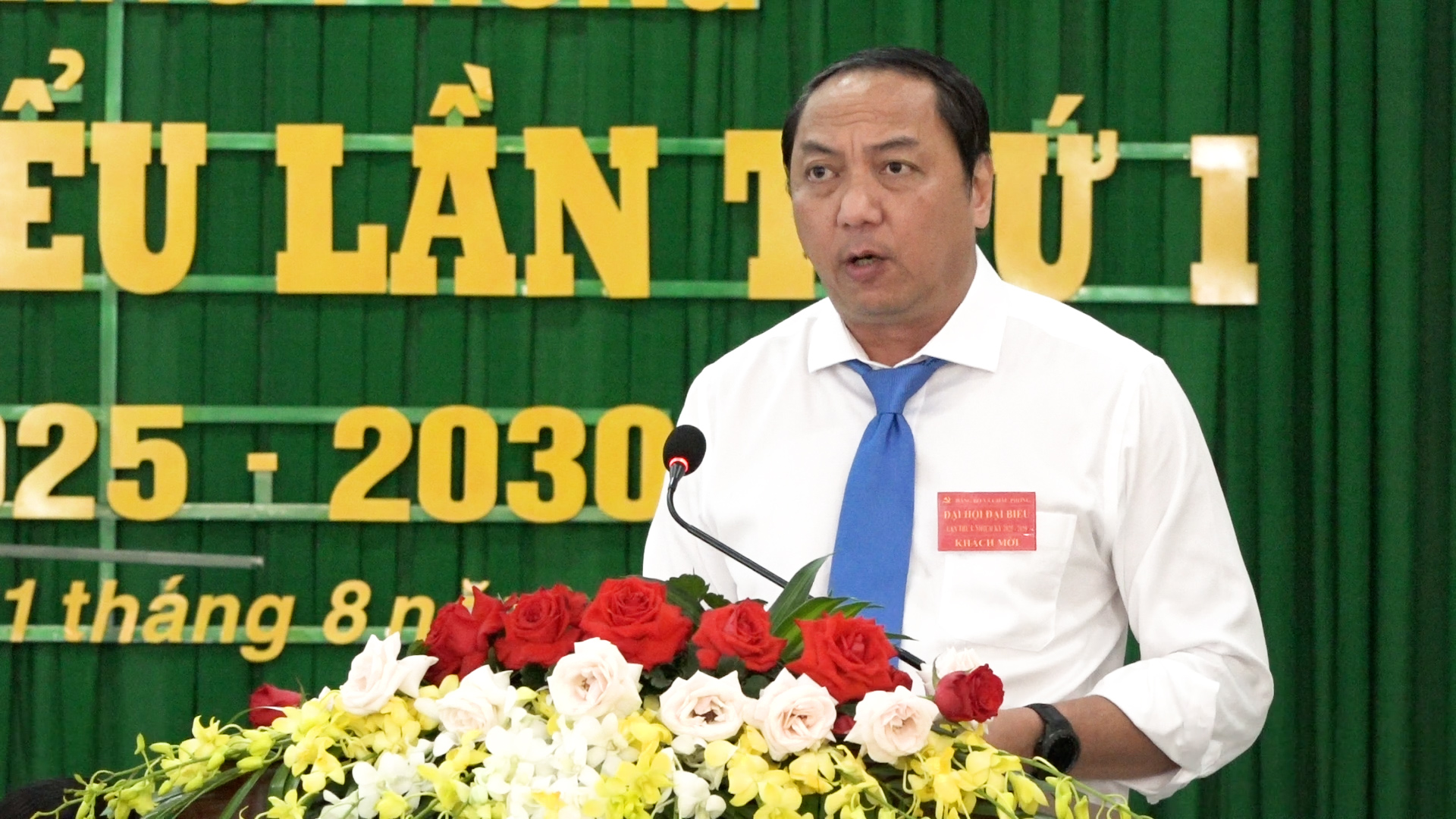 Phó Bí thư Tỉnh ủy An Giang Lâm Minh Thành phát biểu chỉ đạo đại hội